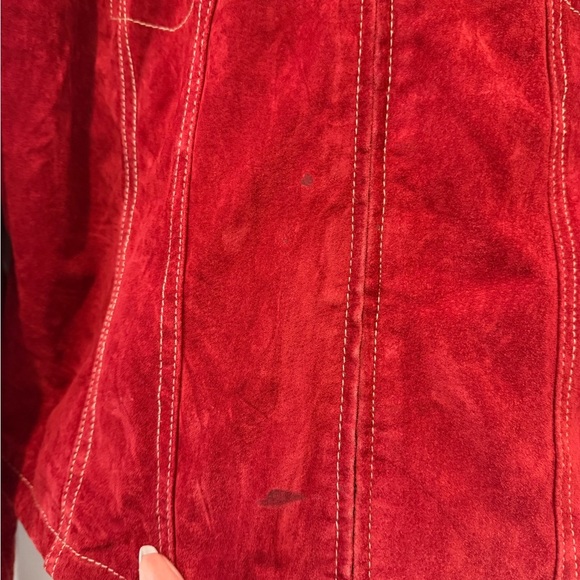 Live A Little Red Suede Jacket - Picture 3 of 5